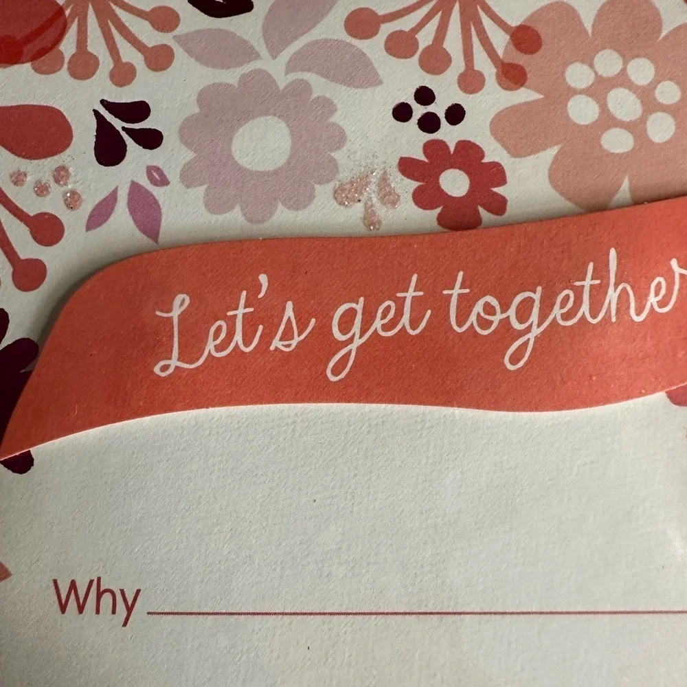 🩵5/$8 Flora  Invitation Cards